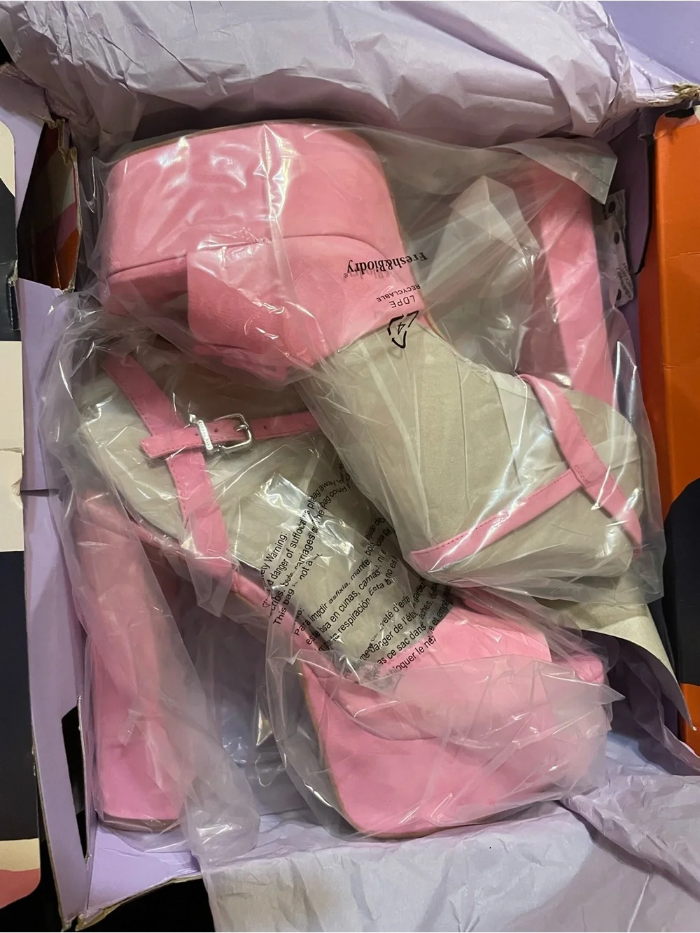 Gianni Bini Pastel Pink Platform Block Heel Sandals